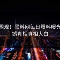 入口围观！黑料网每日爆料曝光，震撼真相真相大白