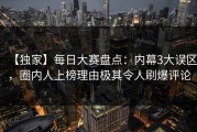 【独家】每日大赛盘点：内幕3大误区，圈内人上榜理由极其令人刷爆评论