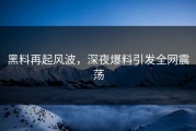 黑料再起风波，深夜爆料引发全网震荡