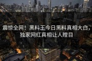 震惊全网！黑料王今日黑料真相大白，独家网红真相让人瞠目