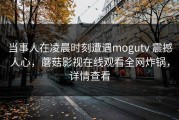 当事人在凌晨时刻遭遇mogutv 震撼人心，蘑菇影视在线观看全网炸锅，详情查看