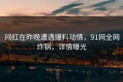 网红在昨晚遭遇爆料动情，91网全网炸锅，详情曝光