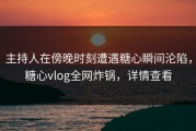 主持人在傍晚时刻遭遇糖心瞬间沦陷，糖心vlog全网炸锅，详情查看