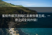 蜜桃传媒顶流网红凌晨惊爆丑闻，一夜之间全网炸锅！